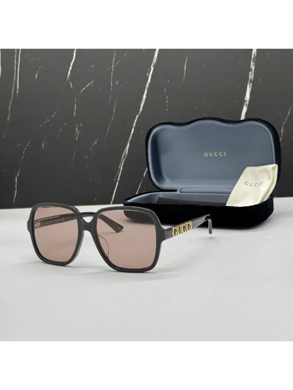 New Gucci GG1189SA 004 rown Square Women Sunglasses
